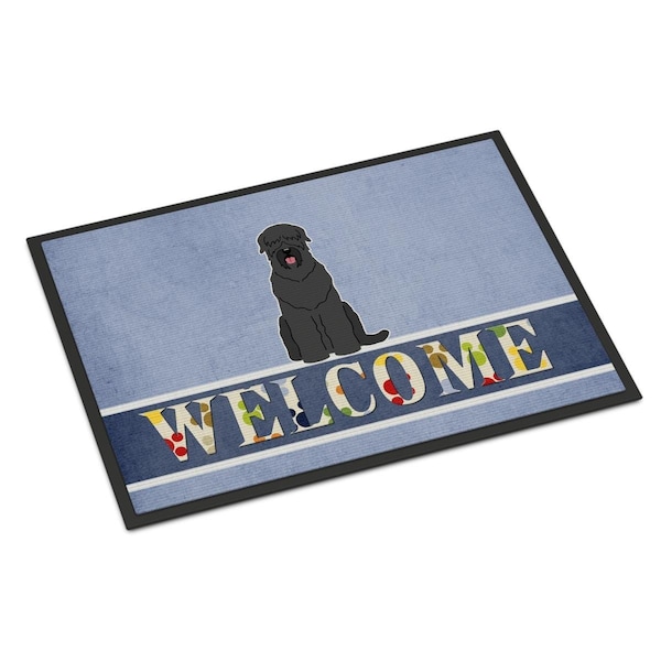 Carolines Treasures 18 x 27 in. Black Russian Terrier Welcome Indoor or Outdoor Mat BB5607MAT - main
